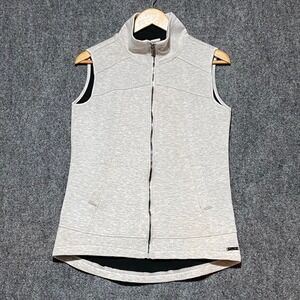 Betsey Johnson Performance Vest Women's Medium Heathered Gray Mock Neck Full Zip